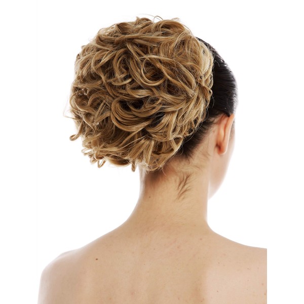 WIG ME UP - TYP-670-W24/613 Hairpiece Open Hair Bun Hair Nest Hair Rose Voluminous Curly Wavy Blonde Platinum Mix