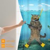 rzzlp Funny Cat Blue Sea Ocean Shower Curtain,Bathroom Shower Curtains