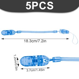 Thyonta 5PCS Soothing Baby Pacifier Fixing Lanyard Clip Sturdy and Durable Pacifier Drop-Proof Lanyard for Soothing Babies Fixing Teether Toys