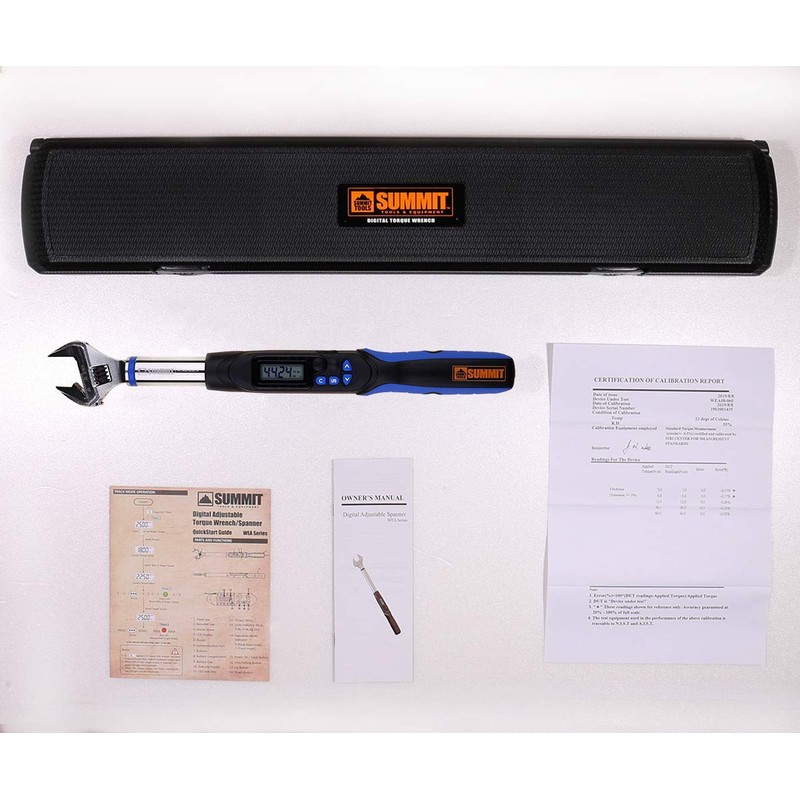 Summit Tools Adjustable Digital Torque Wrench, 2.21 to 44.24 ft-lb.