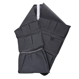 Above Fridge Organiser, Hanging Fridge Organiser, Fridge Accessories, 15 Pockets for Home Kitchen Utensils, Crockery, Bottles, Plates and More, Includes Collapsible Chopping Board and Placemat (Grey)