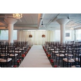 Tablecloth Market Aisle Runner White 50 Ft Long Satin Bridal Wedding 100% Polyester Satin 60 inch Wide Fabric White