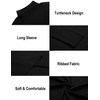 Ekouaer Mens Turtleneck Shirts Ribbed Lightweight Sweater Long Sleeve Casual