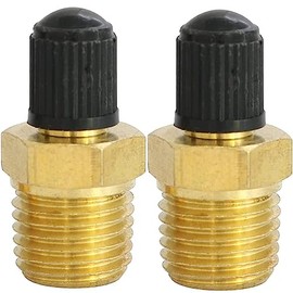 5pcs Tank Valve, Schrader Valve Standard Valve Core with 1/4''NPT Male Threads for Air Compressor Tanks