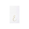 Vietri Papersoft Gold Monogram Guest Towels - E Pack/20-7.75" x