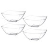 Posh Setting Square Plastic Serving Bowls, Small Clear Plastic Bowls