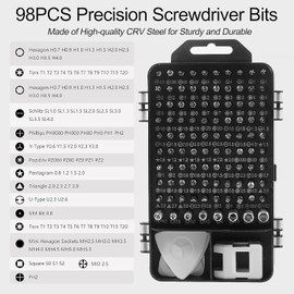 QCCAN 115-in-1 Precision Screwdriver Set, Mini Professional Magnetic Repair Tool Kit, Small Screwdriver for Phone, Computer, Watch, Laptop, Macbook, Eyeglass, Electronic