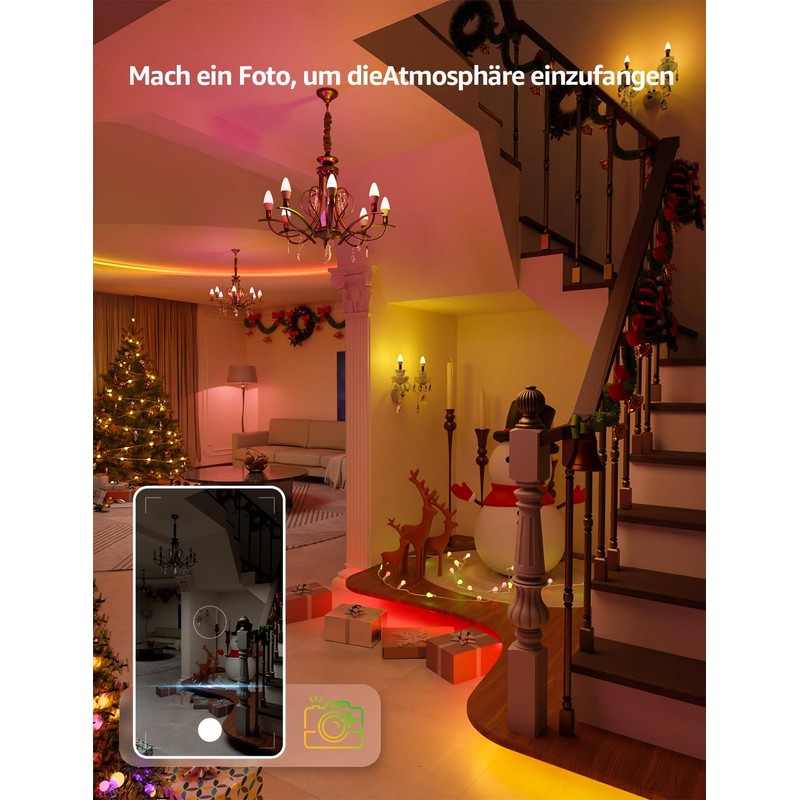 Lepro Smart E14 LED C37, 4.9 W, 470 lm, RGB+CCT,