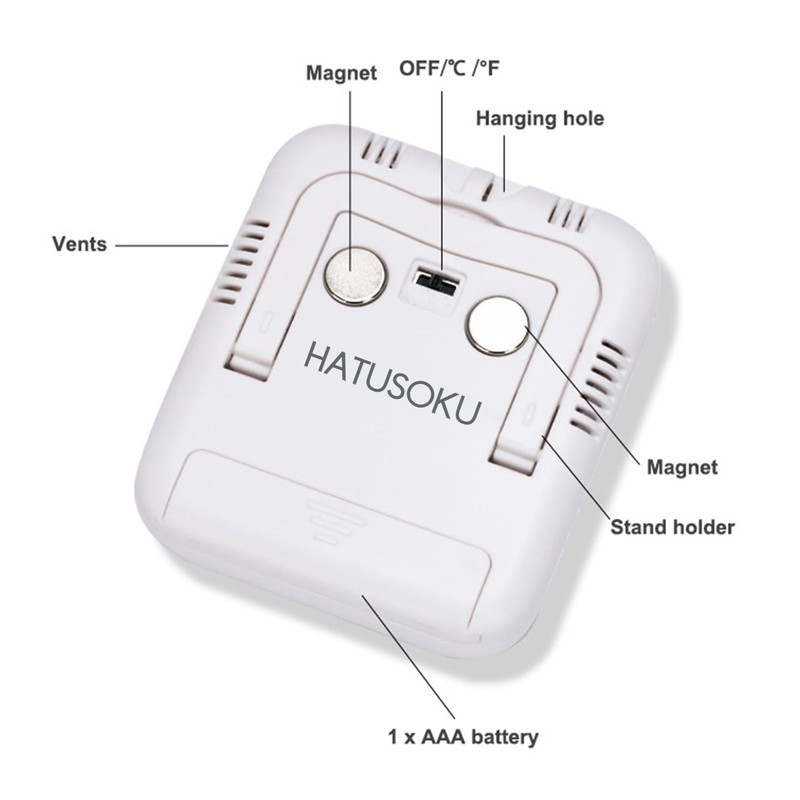 HATUSOKU Digital Thermometer and Hygrometer with Comfort Face Display, Hygrometer,