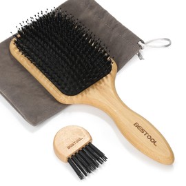 BESTOOL Hair Brush, Boar Bristle, Wooden Comb, Paddle Brush for Men, Women, Children, Hair Care, High-Quality, Smooth, Glossy Hair, Hair Quality Improvement
