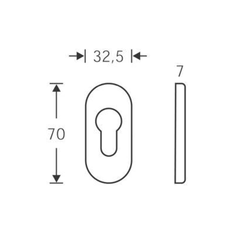 Format 4015354051703 – pt-schlñsselrosette. PZ. 0 17 1757. Oval. Alu