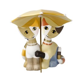 Goebel Cat Figurine Amici Sotto lombrello Rosina Wachtmeister Cat World