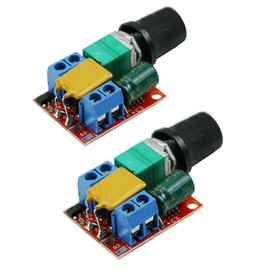 Hailege 2pcs DC Motor PWM Speed Controller 3V 6V 12V 24V 35V Speed Control Switch Mini LED Dimmer DC 3V-35V 5A 90W