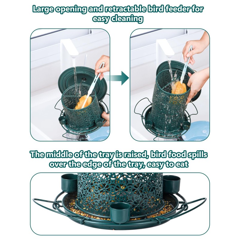 Extra-Large Bird Feeders for Outdoors Hanging, Large Bird Feeders for