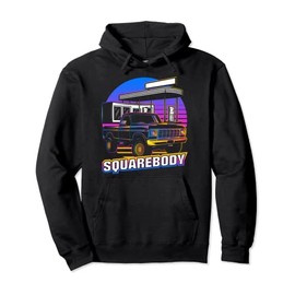 Retro Square Body Truck Squarebody Vintage Classic Truck Men Pullover Hoodie