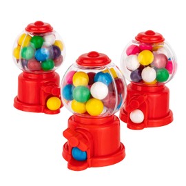 Hammont Gumball Machine Shaped Acrylic Candy Boxes - 8 Pack - 2.36"x3.75" - Perfect for Weddings, Birthdays, Party Favors and Gifts | Designer Cute Clear Lucite Plastic Treat Containers