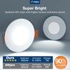 Amico 6 Pack 3 Inch 5CCT Ultra-Thin LED Recessed Ceiling