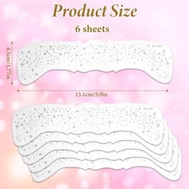 PEOVLVN 6 Pcs Glitter Freckles Sparkle Freckles Silver Face Glitter Stickers Glitter Freckles Tattoo Face Glitter Speckles Patches Fake Freckles Makeup Patches Accessories for Women (A)