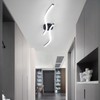 28W Linear Ceiling Light Black Modern LED Ceiling Light Fixture