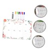 GANAZONO 1set Flower Edge Acrylic Memo Board Writing Board Push