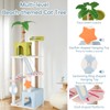 PETSITE 71 inch Beach-Themed Tall Cat Tree, Multi-Level Cat Tower