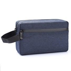 Toiletry Bag for Men, Etercycle Portable Travel Wash Bag, Waterproof Toiletries Cosmetic Organizer Bag, Gym Shaving Shower Bathroom Bag, Dopp Kit Make Up Bag with Handle (Deep Blue)