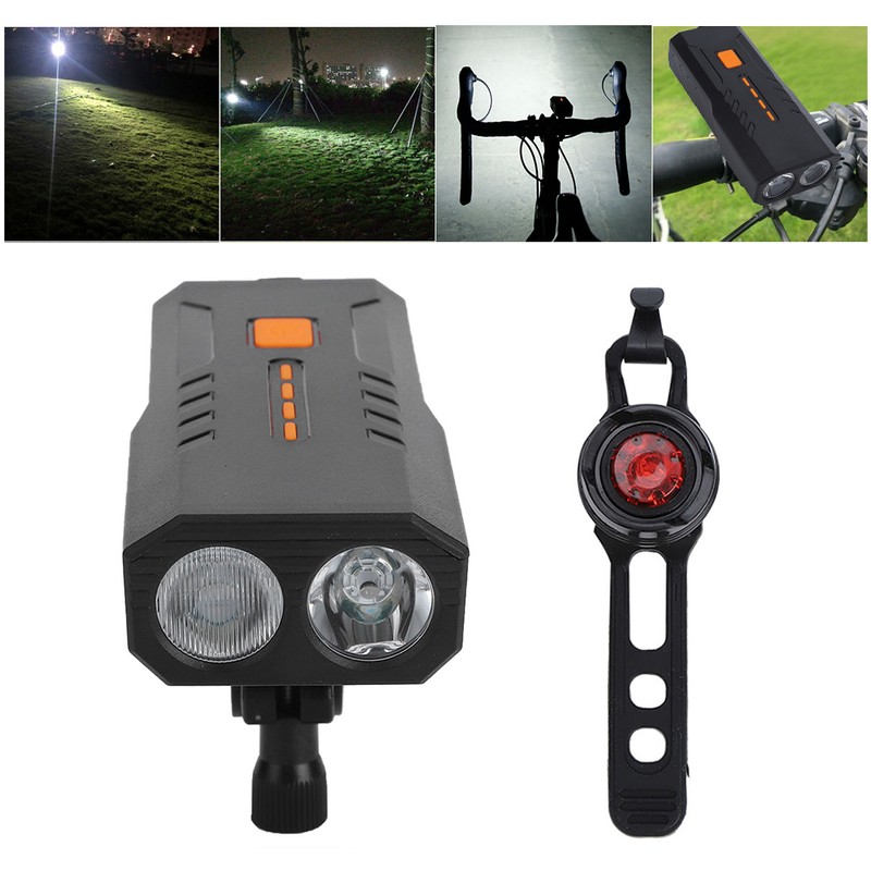 Portable USB Rechargeable Bike Front Light Bicycle Taillight Cycling Light