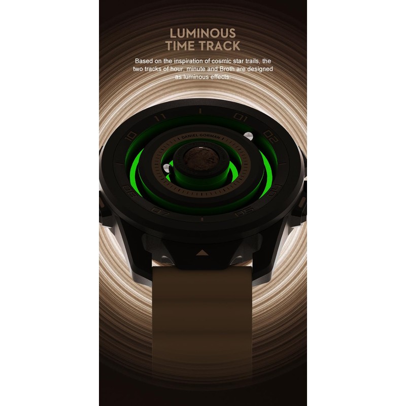 Magnetic Watches for Men, Unique No Hand Design with Gliding