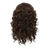 FYXZHUO Mens Long Curly Dark Brown Wig with Necklace for