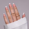 MelodySusie Press-On Nails Short Almond White French Tips, Long-lasting &