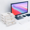 Drawer Box with 3 Closed Desk Storage Box Desk Organiser