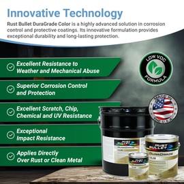 RUST BULLET DuraGrade Color - Green - 1 Quart - Advanced Technology Corrossion Control, Rust Inhibitor & Protective Coating, Exceptional Adhesion, UV Resistant