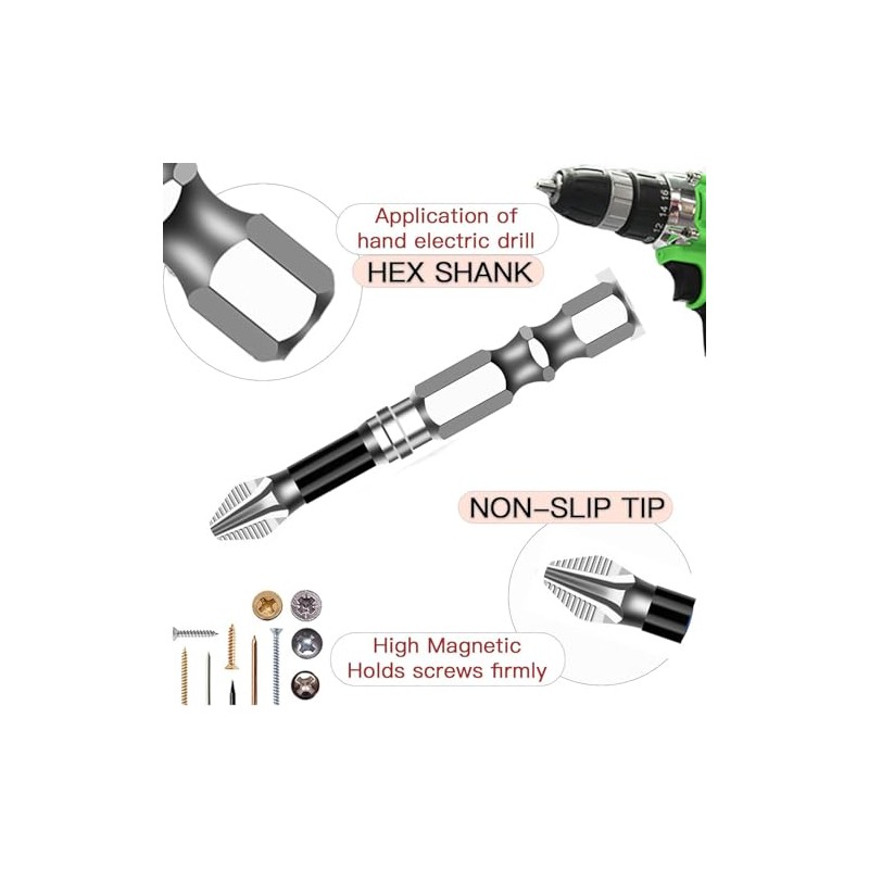 High Magnetic Screwdriver Drill Bit Set, 2025 New Strong Magnetic