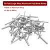 Zorveiio 50Pcs Aluminum Tri-Fold Exploding Pop Rivets 3/16 Large Flange,3/16''x