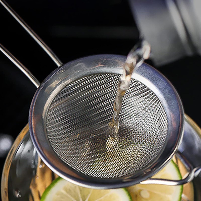 Cocktail Strainer, 2 Pack Stainless Steel Cocktail Sieve Tea Strainer,