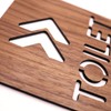 Right Arrow Wooden Toilet Directional Sign – 14.5 x 14.5