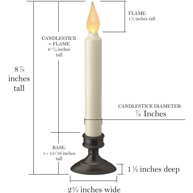 Battery Operated LED Dusk to Dawn 9 inch Window Candle