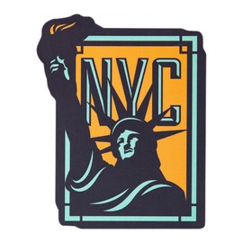 Vagabond Heart New York City PVC Fridge Magnet - NYC Statue of Liberty Souvenir