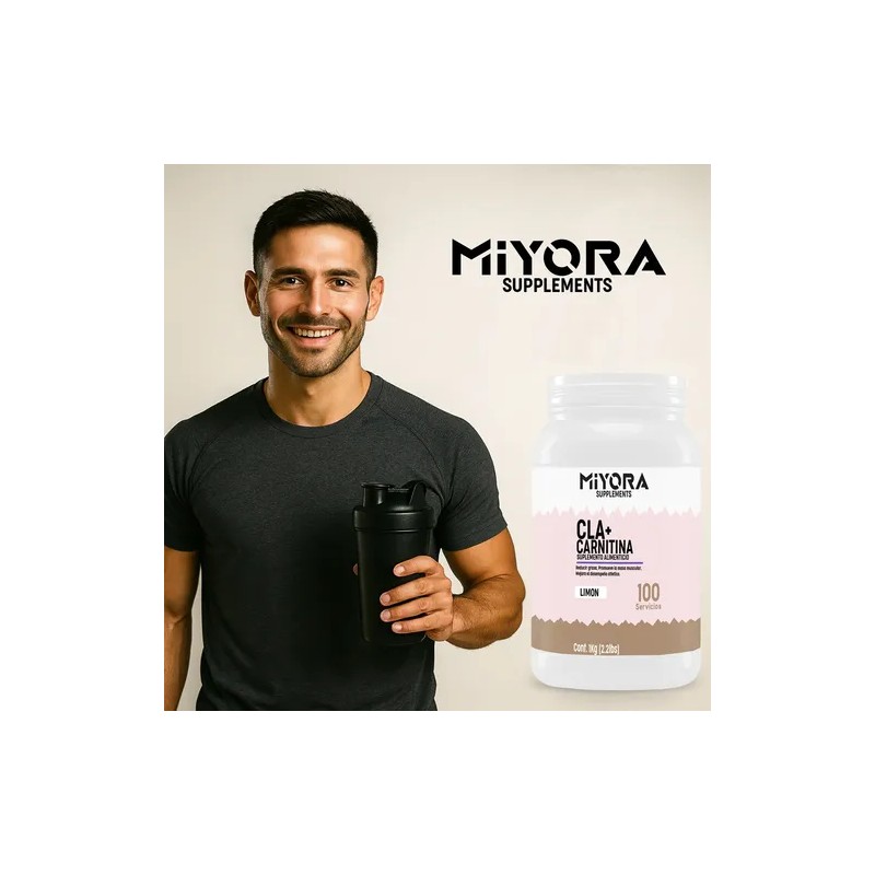 Cla + Carnitina 1kg Suplemento Miyora 100servicios Sabores