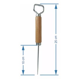 Ventasclub Picahielos Con Destapador 25cm Mango De Madera