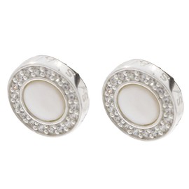Thomas Sabo Women's Silver Mother-of-Pearl Zirconia Ear Studs SCH150026