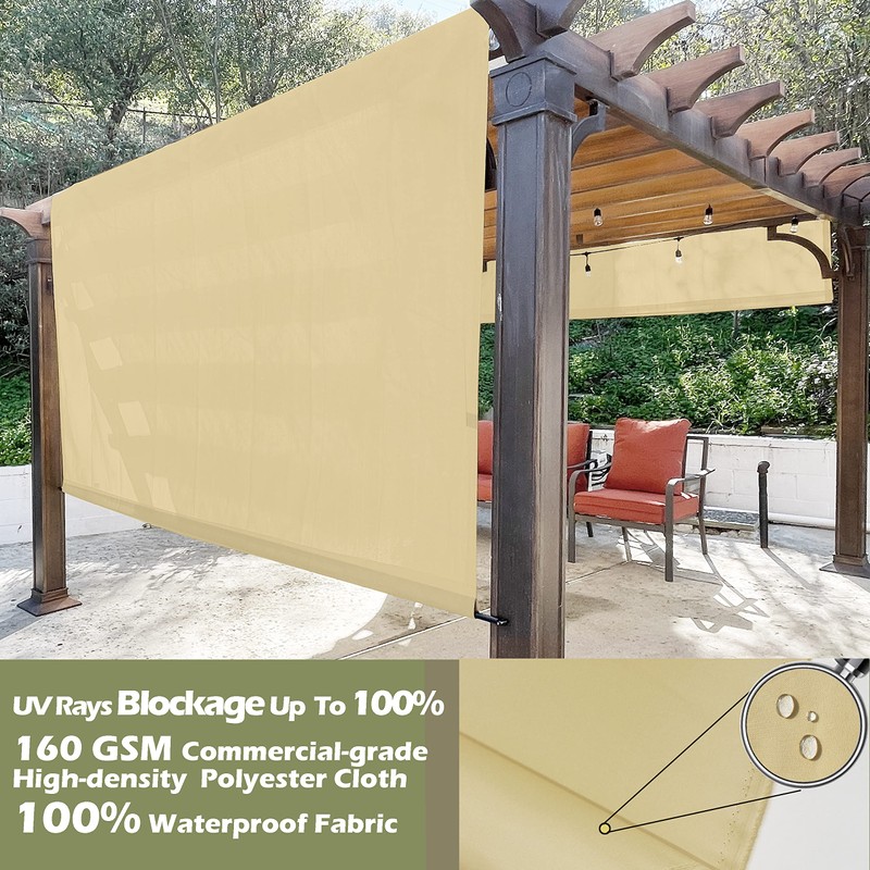 Alion Home Waterproof Pergola Cover - Universal Replacement Canopy for