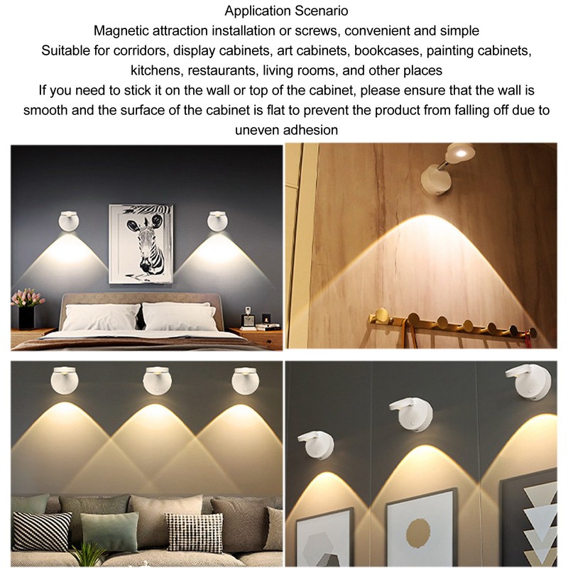 LED Spotlight Rechargeable Picture Lights RGB Closet Spotlights 13 Color