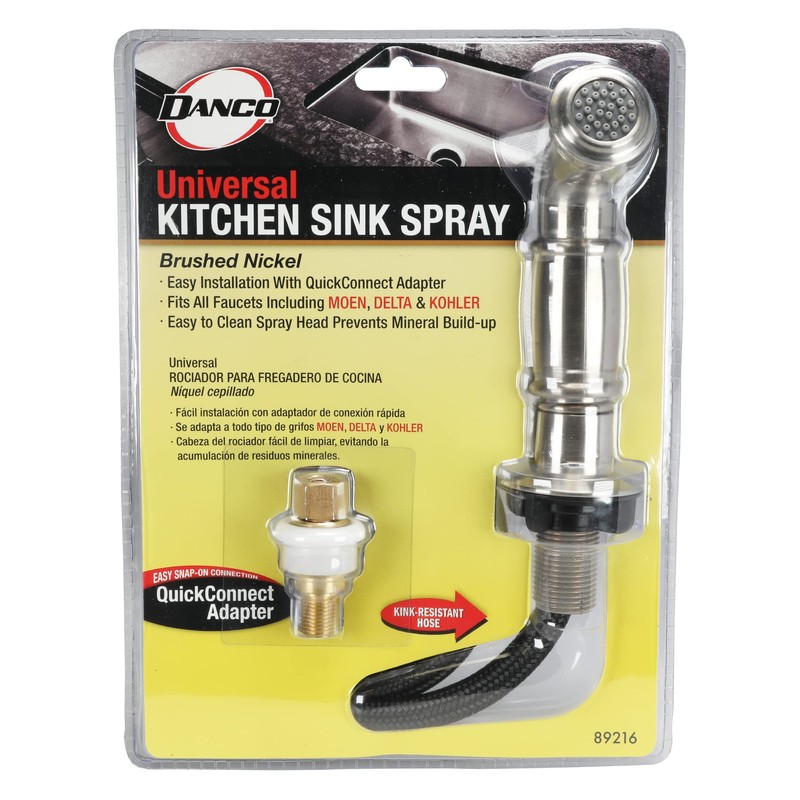 Danco, Brushed Nickel, Universal Decorative Side Spray and Hose, 1-Pack