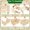 Ceenna 3 Pack DIY Bikini Box Kits, Large Unfinished Wooden
