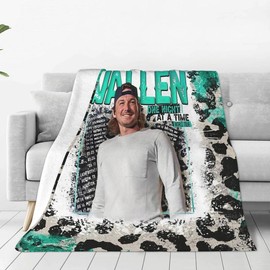 Morgan Star Wallen Blanket Soft Cozy Fleece Plush Throw Blanket All Season Ultra Warm Lightweight Cartoon Blanket Gifts for Girls Boys Women Men - Colour: black, Bedding Size: 130×150cm(50''×60'')