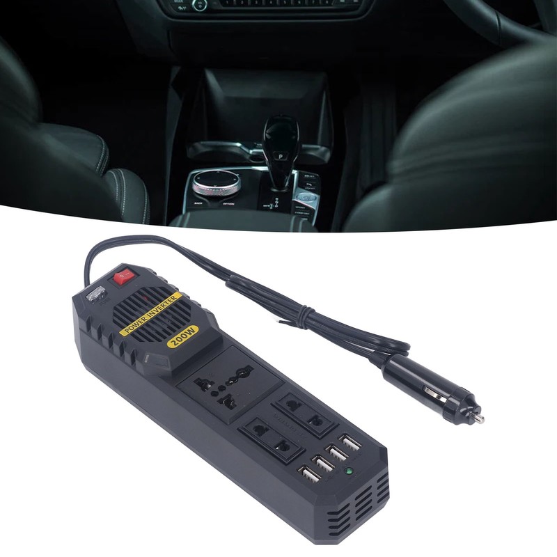 Car Power Inverter 200W 12V to PWM Modified Sine Wave