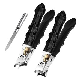 Straight Toenail Clippers,Stainless Steel Curved Nail Clipper - Wide-Mouth Fingernail Cutter Portable Trimmer for Daily Travel Trimming Manicure Pedicure Men Seniors Home