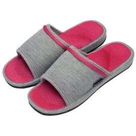 Alpha Health Slippers, Foot Point, Women's, Mega Push Feet, Pink, 9.1 - 9.8 inches (23.0 - 25.0 cm), Mesh Material