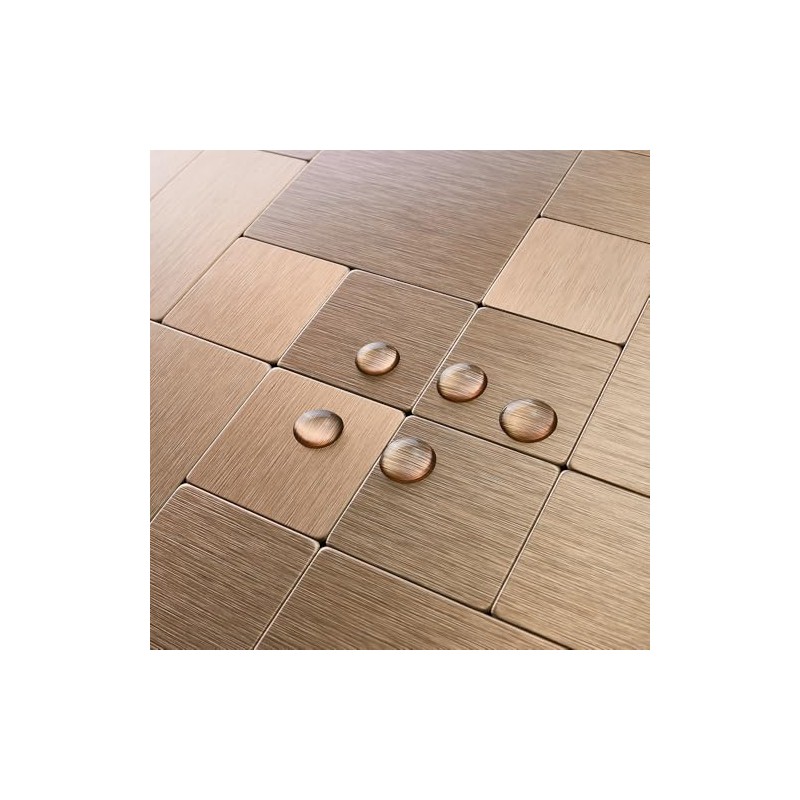 DICOFUN 10 Sheets Copper Peel and Stick Tile Backsplash, Stainless